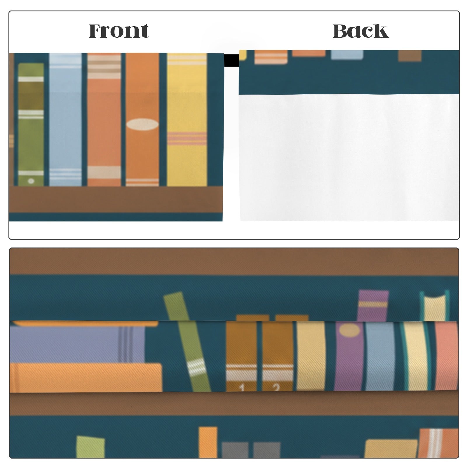 Back-to-School Bookshelf 52 x 84 in Window Curtain Set