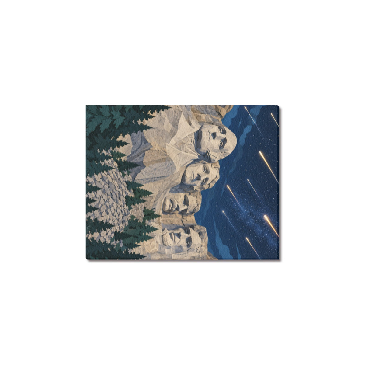 Rushmore Meteor Shower Frame Canvas Print 8"x10"