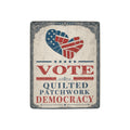 Quilted Patchwork Democracy 32 x 48 in Micro Fleece Blanket