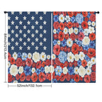 Patriotic Poppy Polling Day 52 x 84 in Window Curtain Set