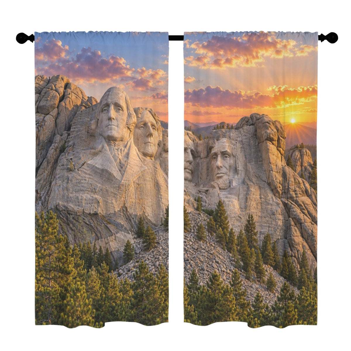 Rushmore Sunrise Ridge 52 x 84 in Window Curtain Set