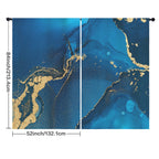 Blue Marble Globe 52 x 84 in Window Curtain Set