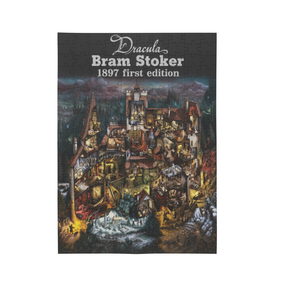 Dracula Castle 10 x 13.94 in 200-Piece Wooden Jigsaw Puzzle (QUE)