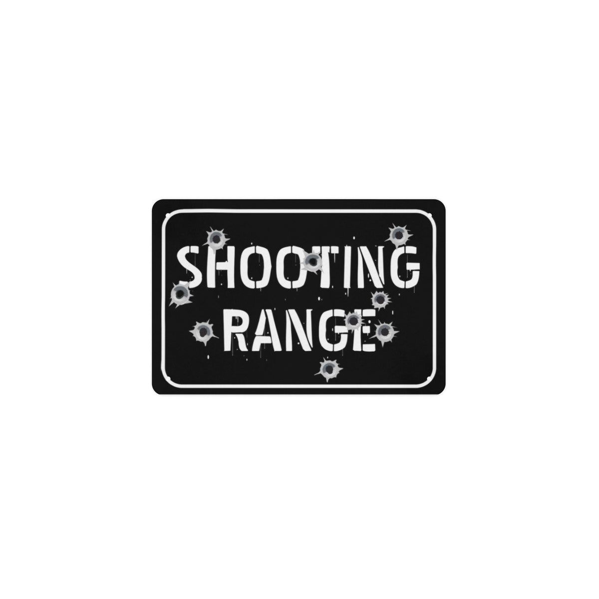 Shooting Range Black 12 x 8 in Metal Tin Sign