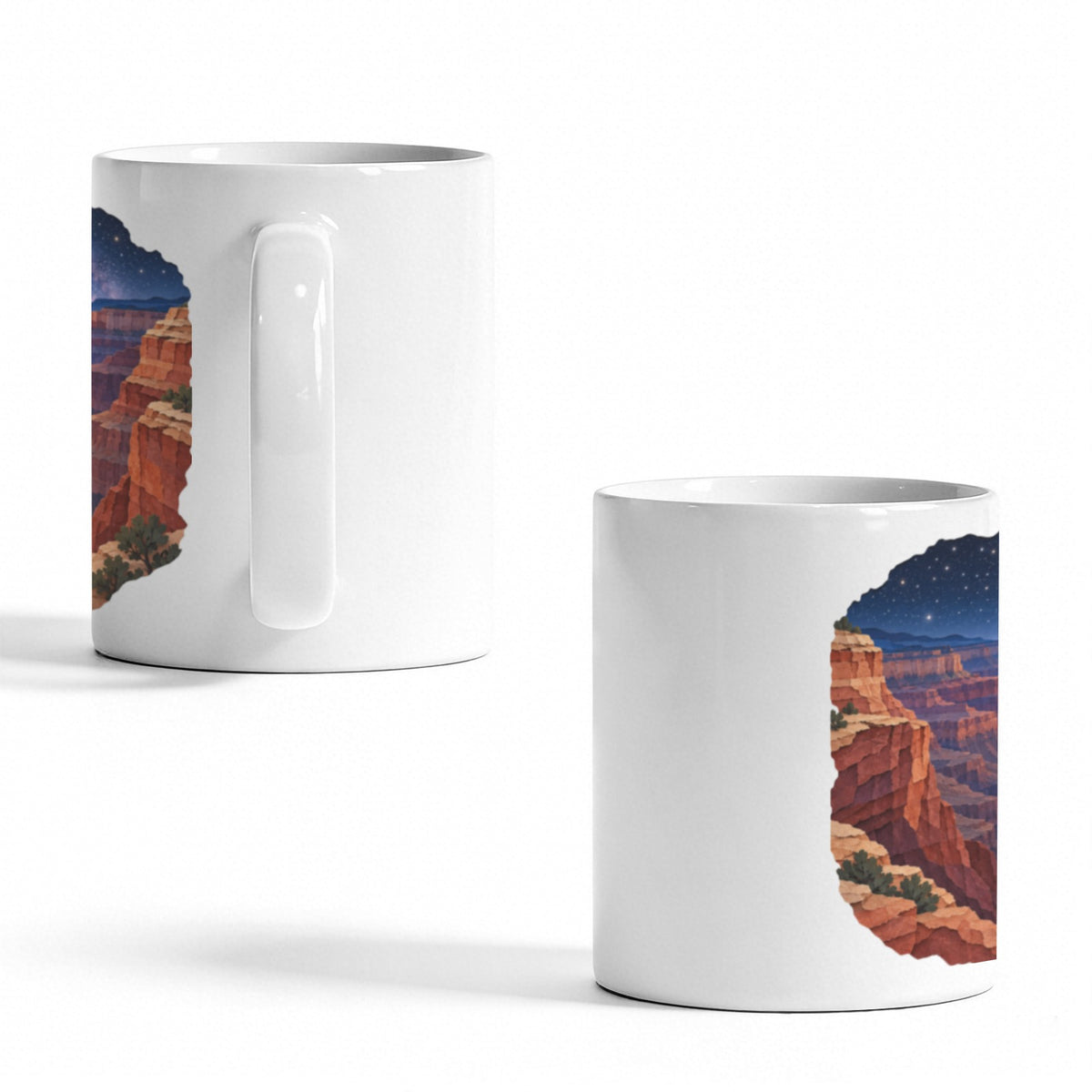 Grand Canyon Night River 11 oz White Ceramic Mug