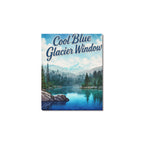 Cool Blue Glacier Window Frame Canvas Print 8"x10"