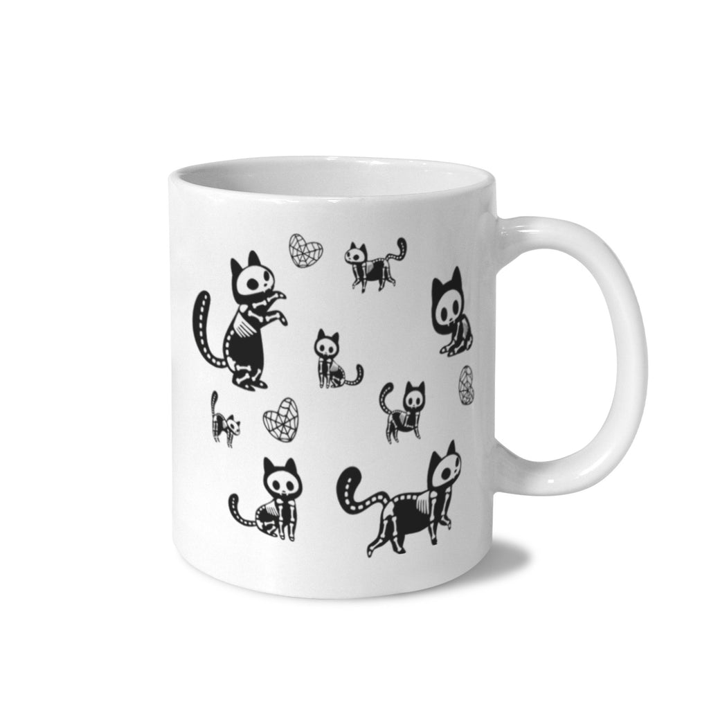 Pumpkin Patch Cat 11 oz White Ceramic Mug