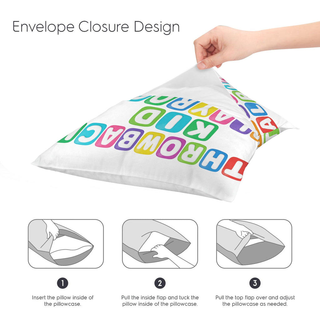 Throwback Kid Playroom Alphabet 16 x 16 in Envelope Pillow Case