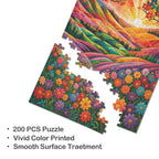 Harvest Moon 10 x 13.94 in 200-Piece Wooden Jigsaw Puzzle (QUE)