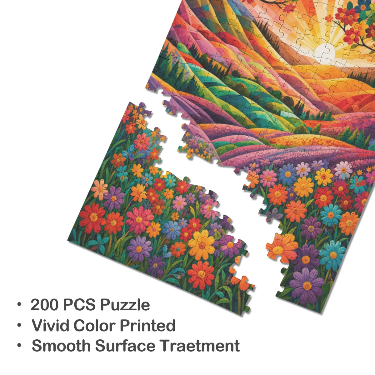 Harvest Moon 10 x 13.94 in 200-Piece Wooden Jigsaw Puzzle (QUE)