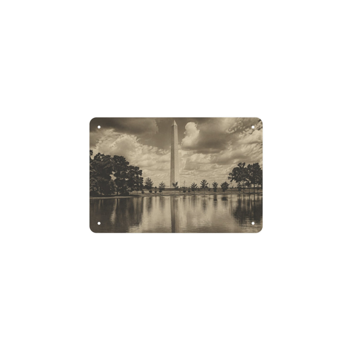 Washington Monument 12 x 8 in Metal Tin Sign