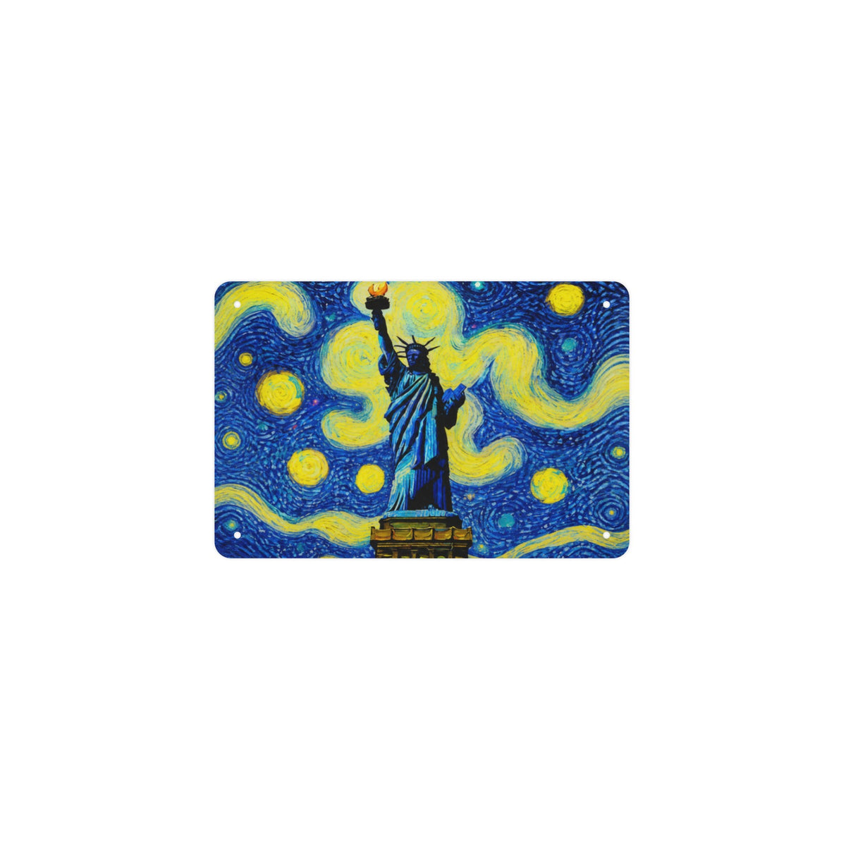 Starry Night Liberty 12 x 8 in Metal Tin Sign