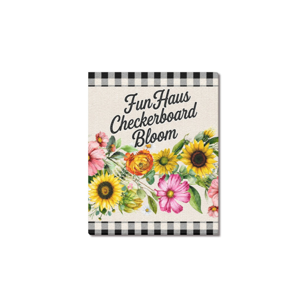 FunHaus Checkerboard Bloom Frame Canvas Print 8"x10"