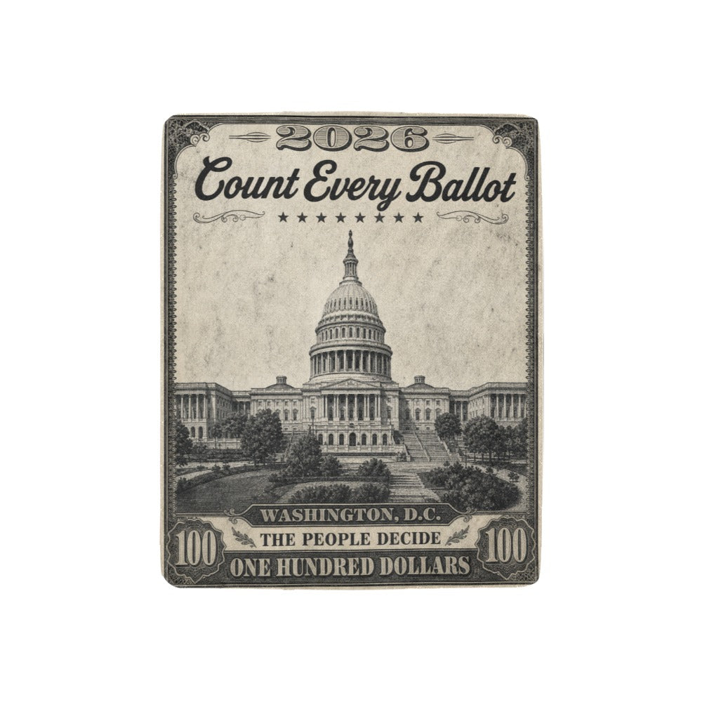 Count Every Ballot 32 x 48 in Micro Fleece Blanket
