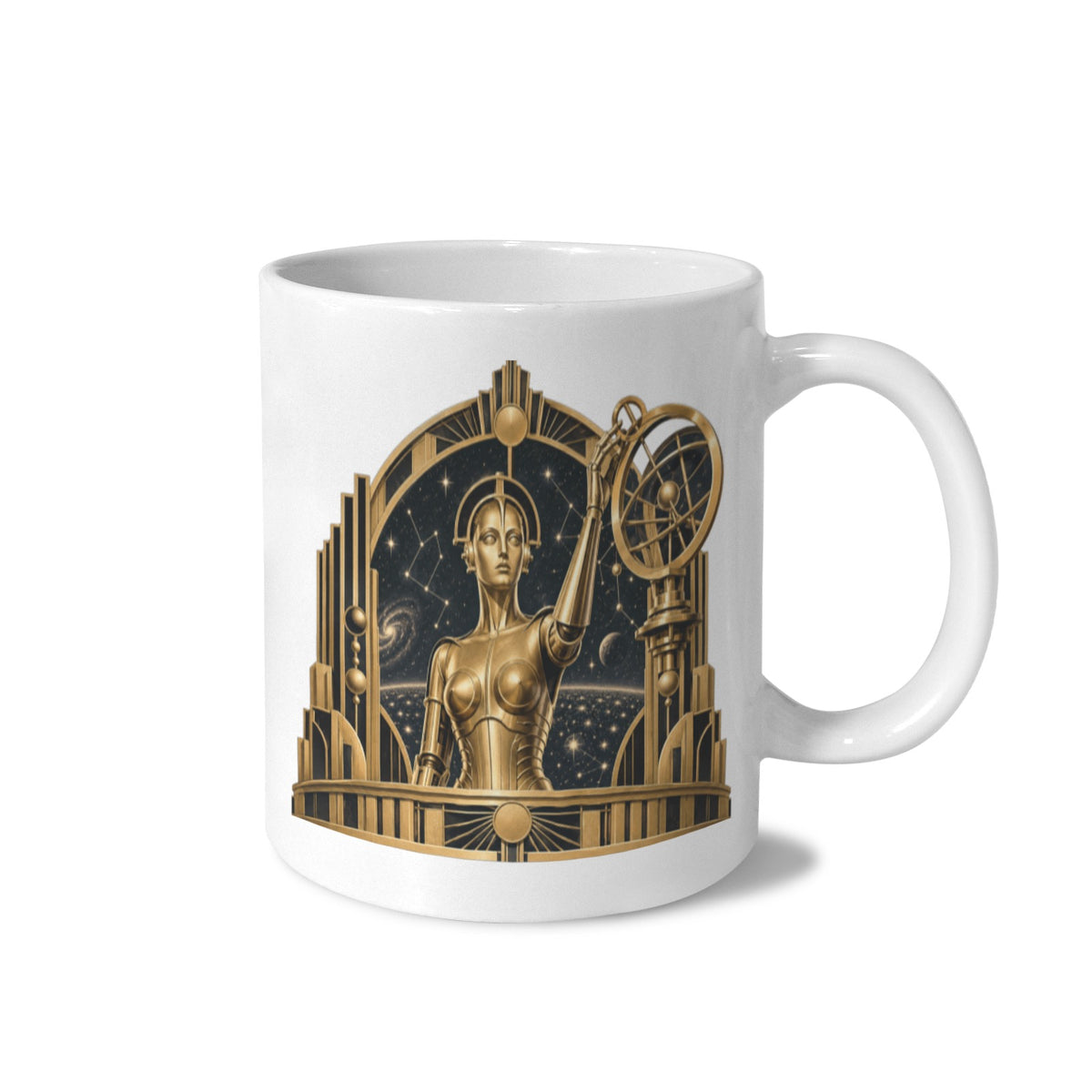 Maschinenmensch Brass Observatory Stars 11 oz White Ceramic Mug