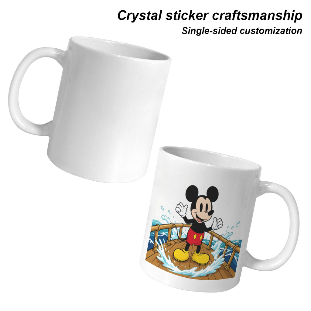 Mickey Boiler Deck 11 oz White Ceramic Mug