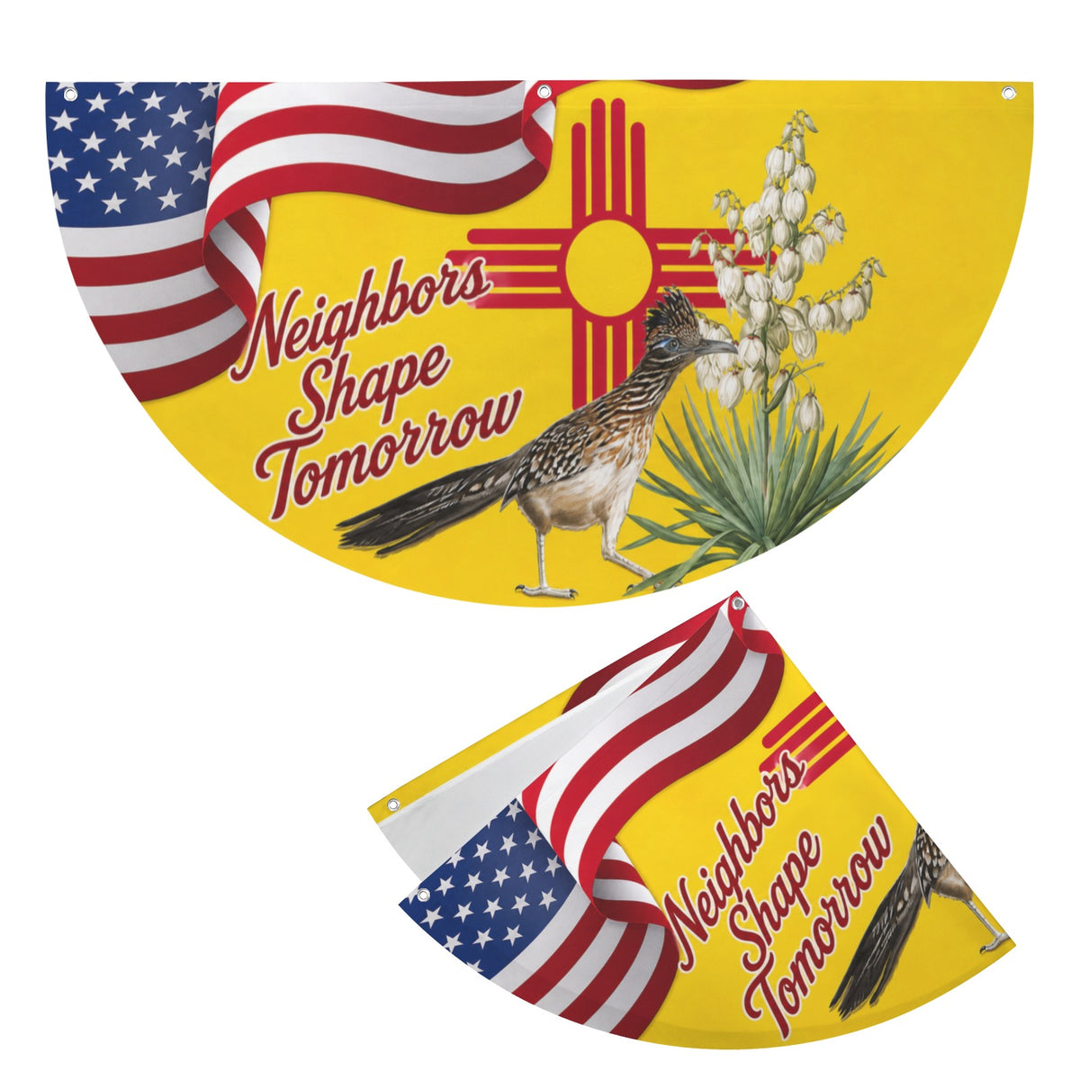 Neighbors Shape Tomorrow 36 x 18 in Semi Circle Flag