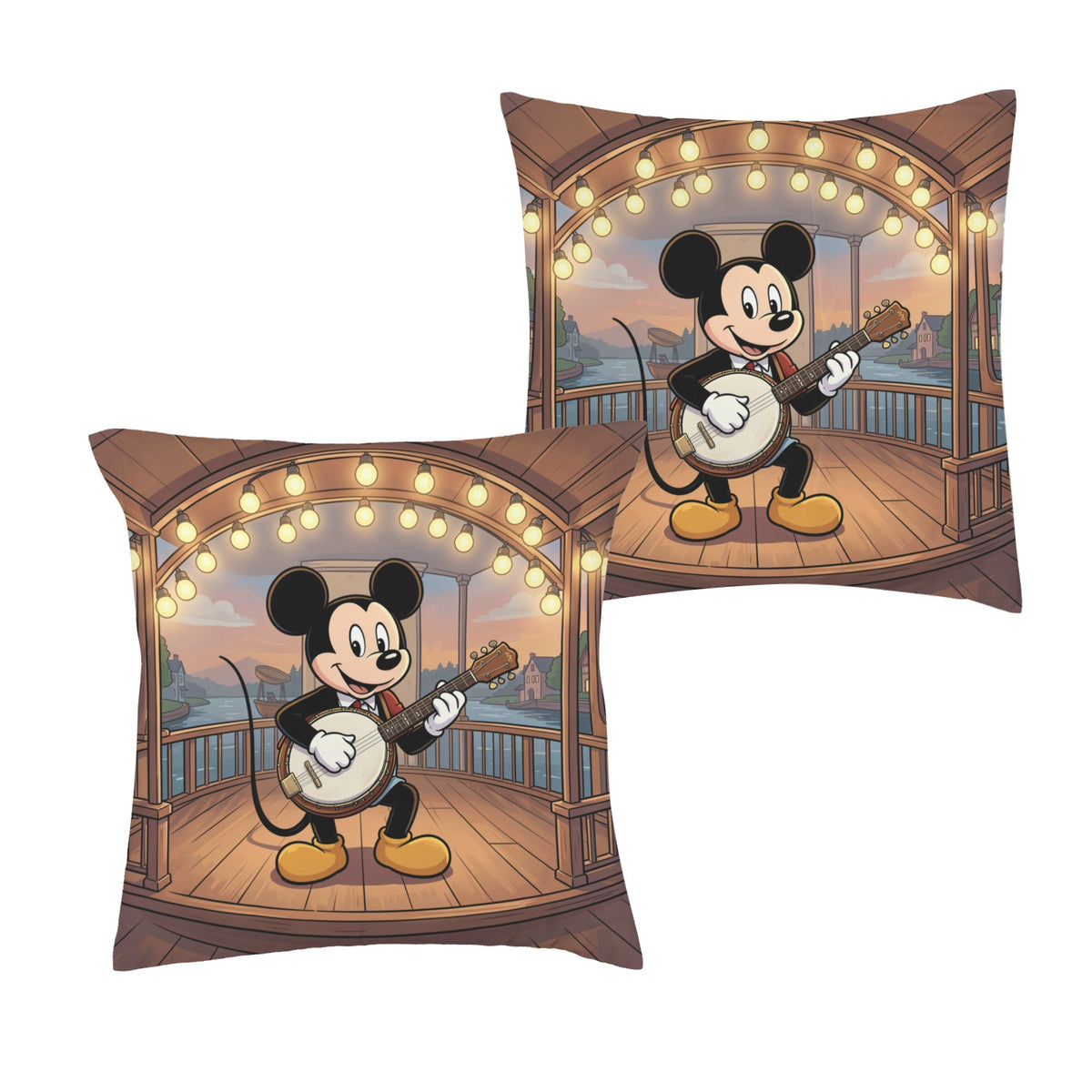 Mickey Deck Jazz Band 16 x 16 in Envelope Pillow Case