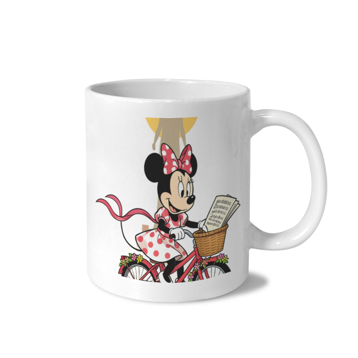 Seaside Bicycle Promenade Minnie 11 oz White Ceramic Mug