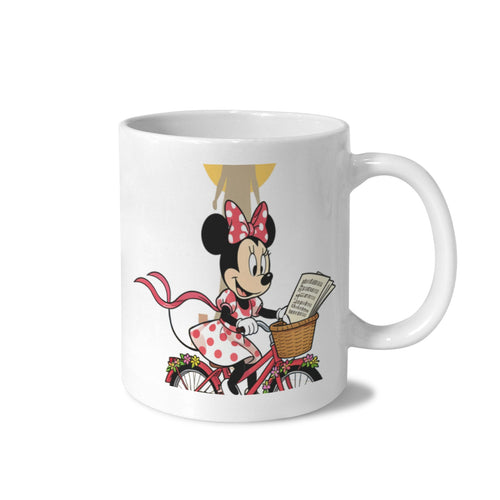 Seaside Bicycle Promenade Minnie 11 oz White Ceramic Mug