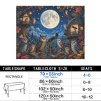 Owl Observatory 178cm x 140cm Rectangular Tablecloth 70x55inch (QUE)