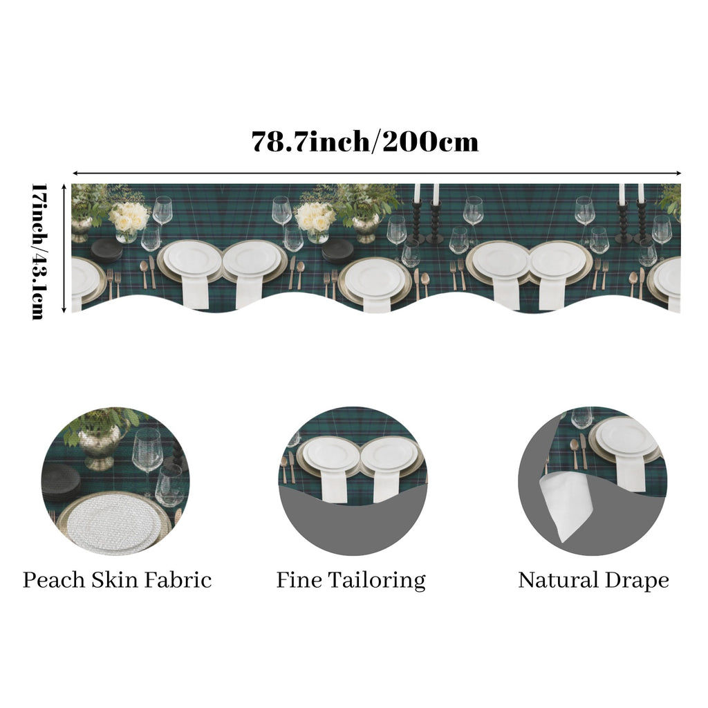Tartan Ribbon Frieze & Brass Bells 200cm x 43.1cm Fireplace Cloth (QUE)