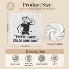 Sailor Ship-Wheel Comic 16 x 16 in Envelope Pillow Case
