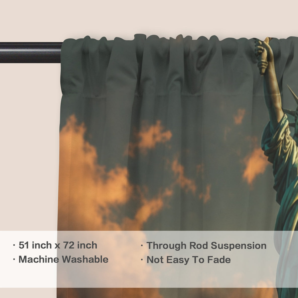 Lincoln Memorial Columns 51 x 72 in Door Curtain (QUE)