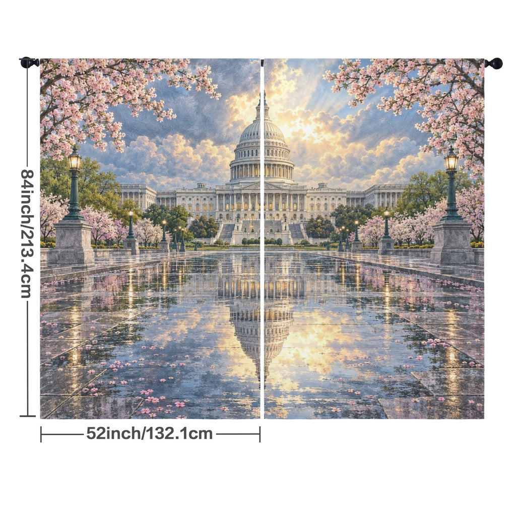 Capitol Reflection After Spring Rain 52 x 84 in Window Curtain Set