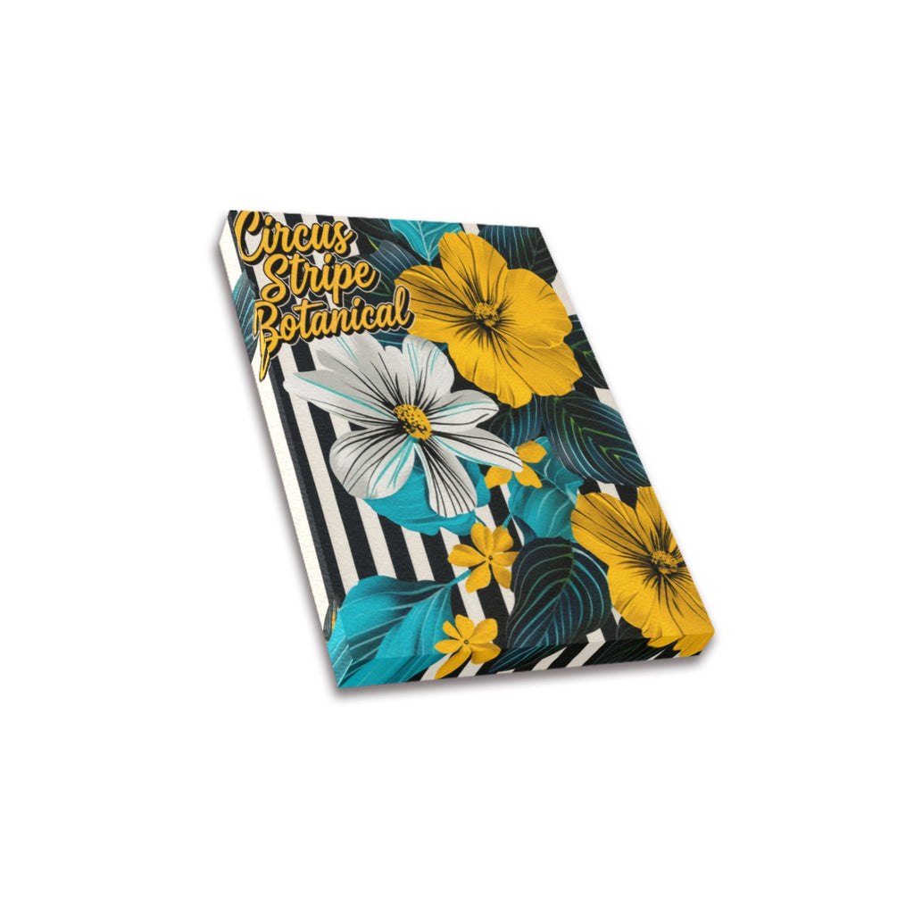 Circus Stripe Botanical Frame Canvas Print 8"x10"