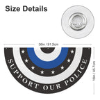 Public-safety Support 36 x 18 in Semi Circle Flag
