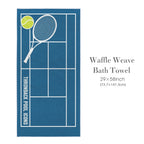 Throwback Pool Icons 29"x58" (QUE) Waffle Weave Bath Towel