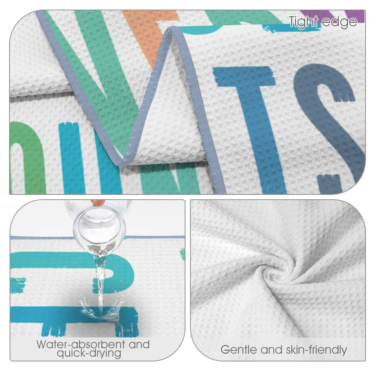 Every Voice Counts 29"x58" (QUE) Waffle Weave Bath Towel