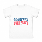 Men's Country Over Party Graphic T-Shirt on a white T-shirt.