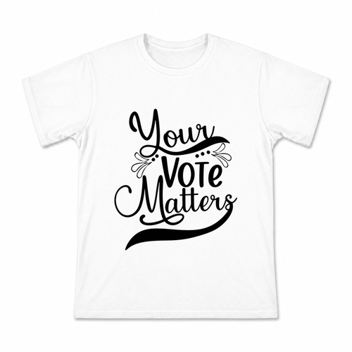 Men's Your Vote Matters Graphic T-Shirt on a white T-shirt.