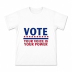 Men's Your Voice Power Graphic T-Shirt on a white T-shirt.