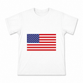 Men's Classic American Flag Graphic T-Shirt on a white T-shirt.