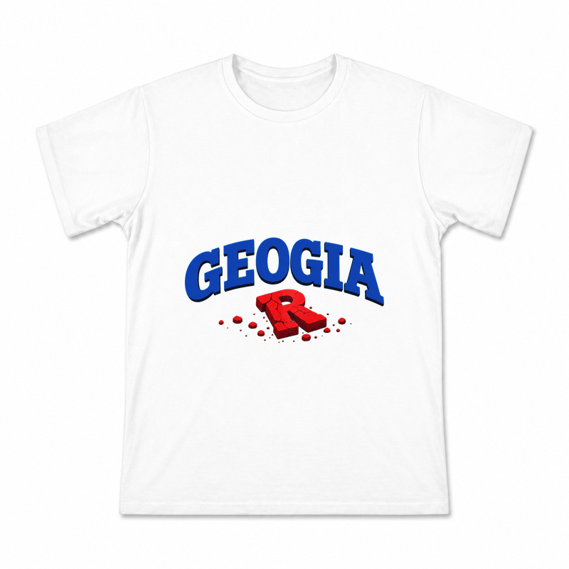 Men's Georgia R Graphic T-Shirt on a white T-shirt.