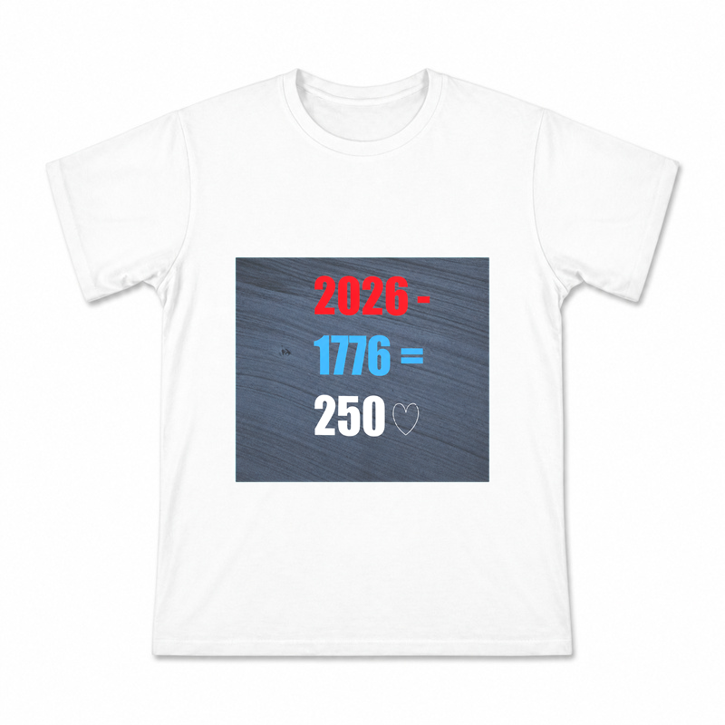 Men's 2026 1776 250 Graphic T-Shirt on a white T-shirt.