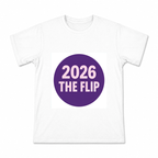 Men's 2026 The Flip Graphic T-Shirt on a white T-shirt.