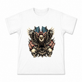 Men's Eagle and Skulls Flag Graphic T-Shirt on a white T-shirt.