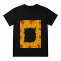 Autumn Cornucopia Women's Graphic T-Shirt on a black T-shirt.
