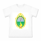 Emerald Mirror Frame Men's Graphic T-Shirt on a white T-shirt.