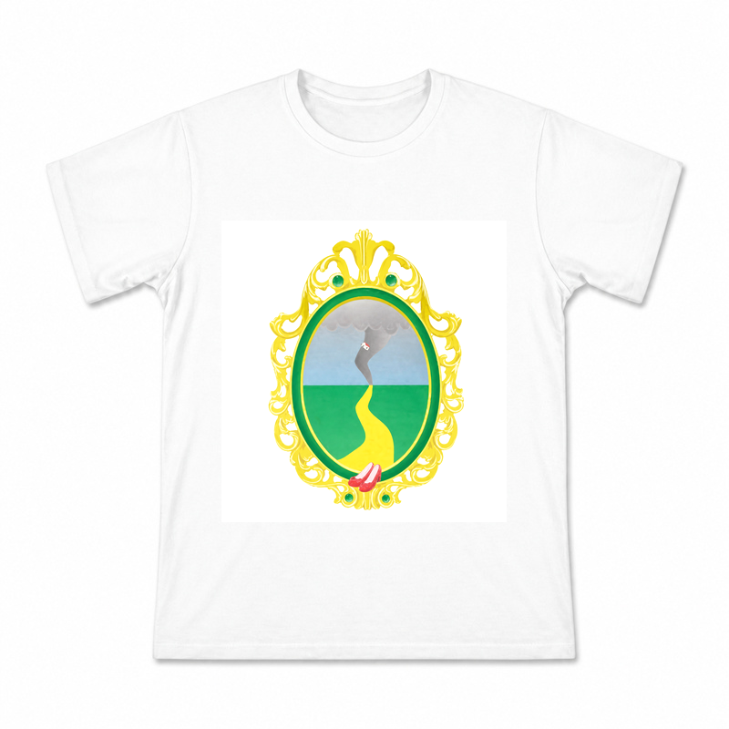 Emerald Mirror Frame Men's Graphic T-Shirt on a white T-shirt.
