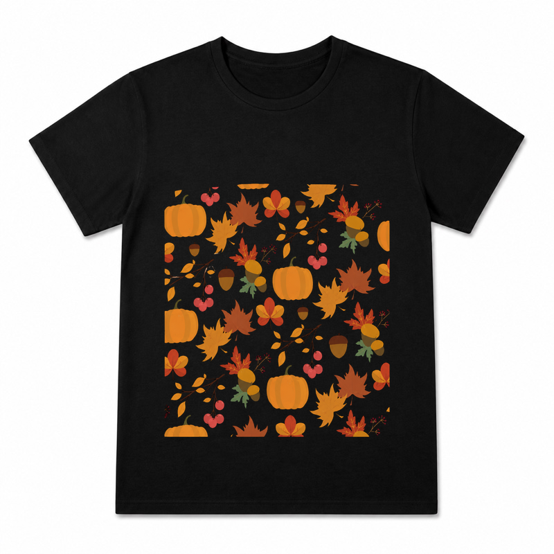 Maple Leaf Heart Women's Graphic T-Shirt on a black T-shirt.