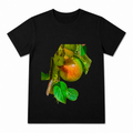 Vintage Seed Packet Women's Graphic T-Shirt on a black T-shirt.