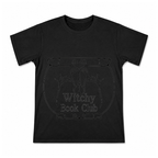 Witchy Book Club Men's Graphic T-Shirt on a black T-shirt.