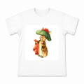 Peter Rabbit Green Hat Men's Graphic T-Shirt on a white T-shirt.