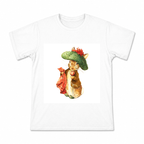 Peter Rabbit Green Hat Men's Graphic T-Shirt on a white T-shirt.