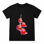 Apple Cider Press Women's Graphic T-Shirt on a black T-shirt.